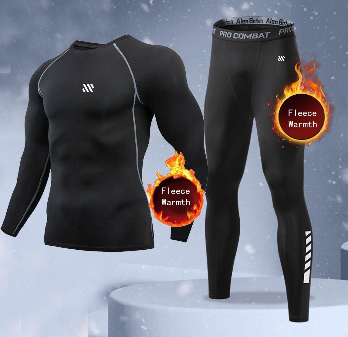Thermal Long John - Yeni 2 Parçalı Kışlık Sıcak Erkek
